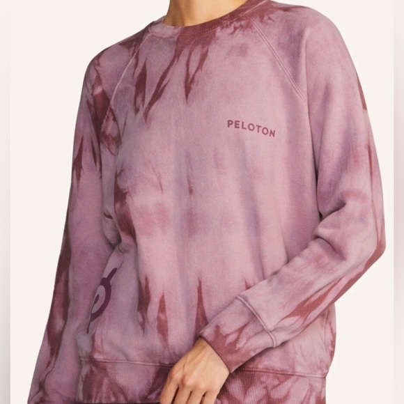 Spiritual Gangster Tops - Spiritual Gangster x Peloton Purple Tie Dyed Crewneck Sweatshirt Size Medium